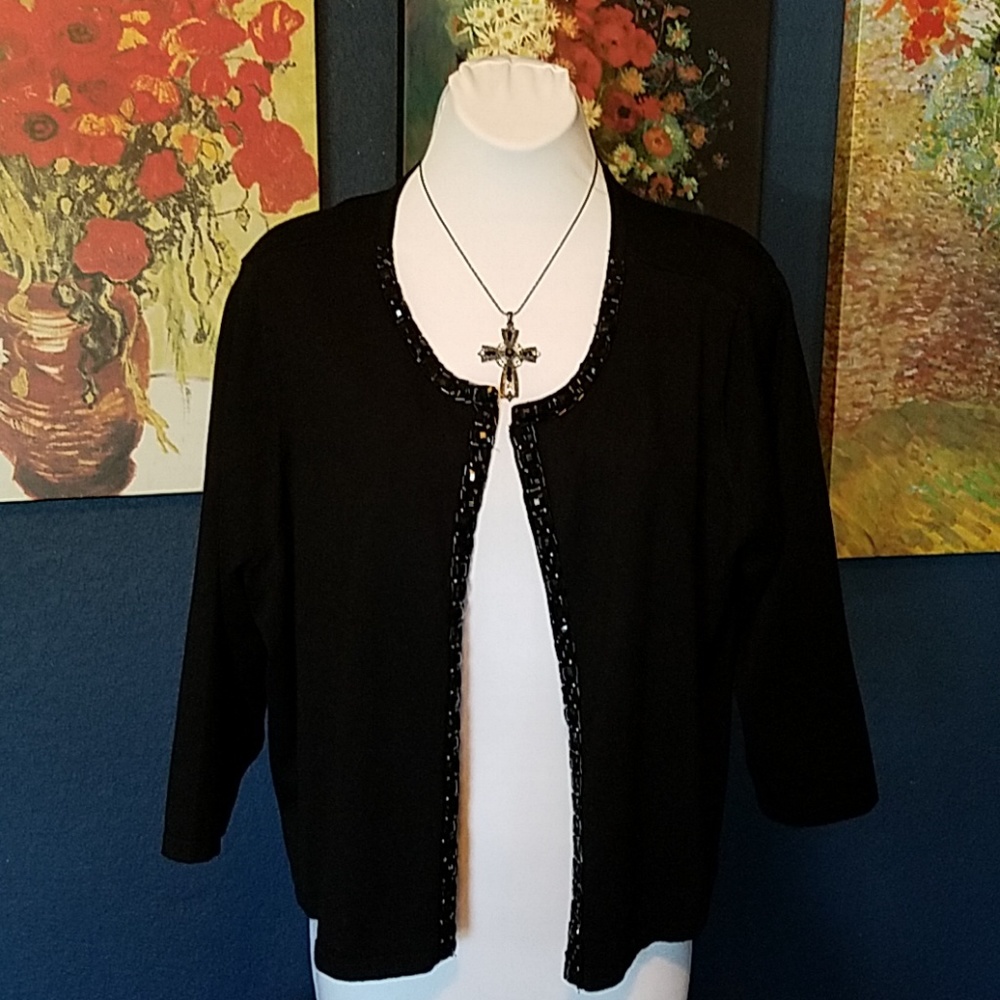NWOT Dressy Black Cardigan 2X